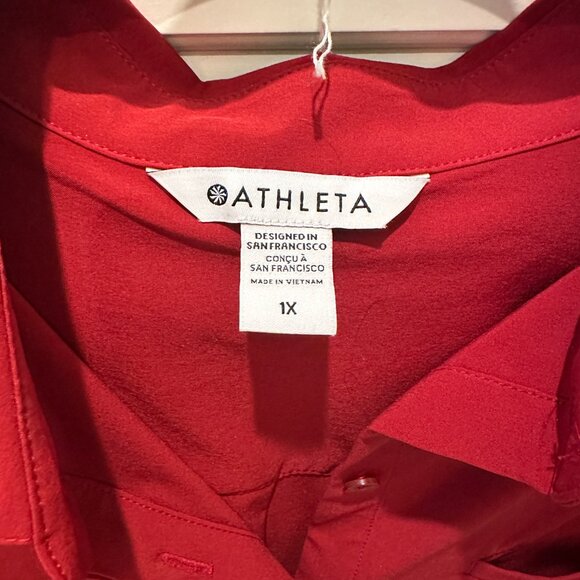 Athleta Urbanite Top Blouse, Candy Red, Size 1X‎ - Picture 3 of 5